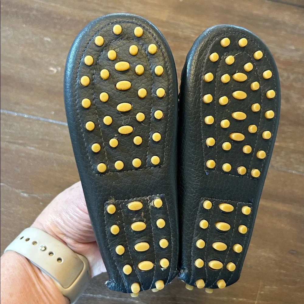 Elephantito Navy Leather Slip-on Loafer Driver Shoes